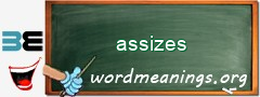 WordMeaning blackboard for assizes